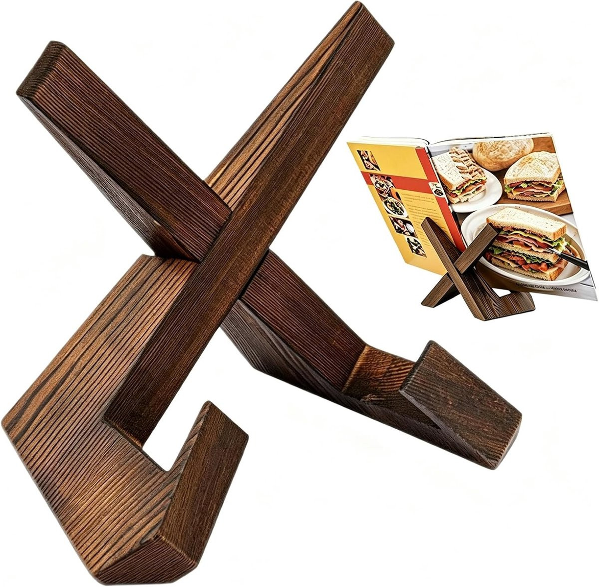 Houten bordenstandaard voor de presentatie van borden, decoratie en kunstwerken
