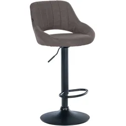 CLP Barhocker Milet Stoff schwarz   Farbe: dunkelgrau, Gestell Farbe: schwarz