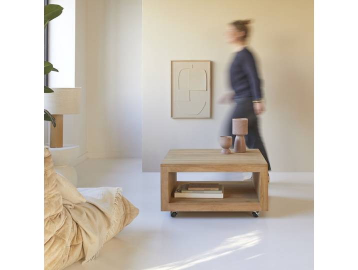 Quadratischer Couchtisch aus massivem Teakholz Anoa - Natur - Teak