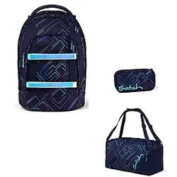 Satch Pack Purple Laser 3tlg Schulrucksack-Set