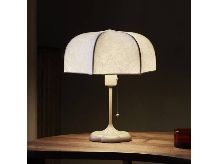 Poem Tischleuchte White/Cashmere - Ferm Living - Wohnzimmer - Design - Metall - Einflammig