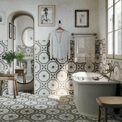 "Merola Tile Kings Paname Opera 17-5/8"" x 17-5/8"" Ceramic Floor and Wall Tile"