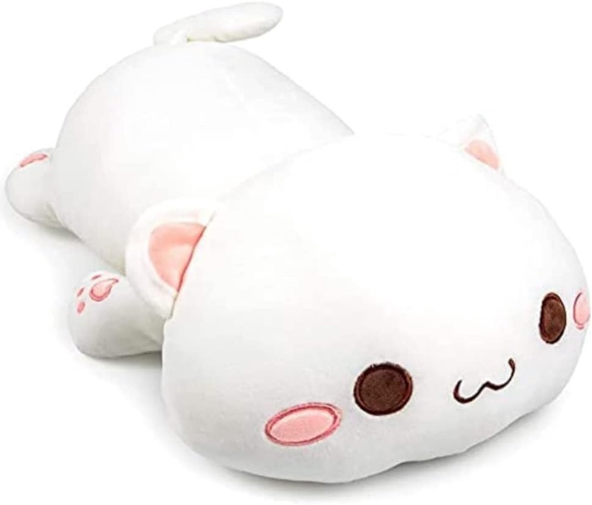 Pluche Kat Kussen Speelgoed voor Kinderen - Zachte Anime Kat Pluche Dier