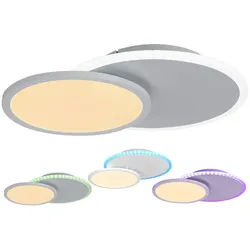 Deckenlampe Deckenleuchte LED Fernbedienung dimmbar Farbwechsel Backlight CCT-Schaltung, Metall, 18W 2000lm 2700-5000K, LxBxH 45x33x7,5 cm