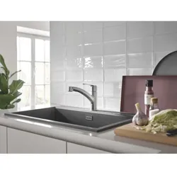 Grohe QuickFix Start Küchenarmatur 30531DC1 supersteel, herausziehbare Dual Spülbrause