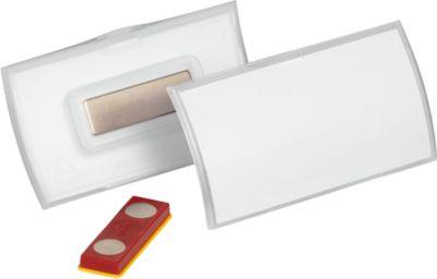 Durable Namensschilder Click Fold, 40 x 75 mm, Konvex, Magnet, 10 Stück
