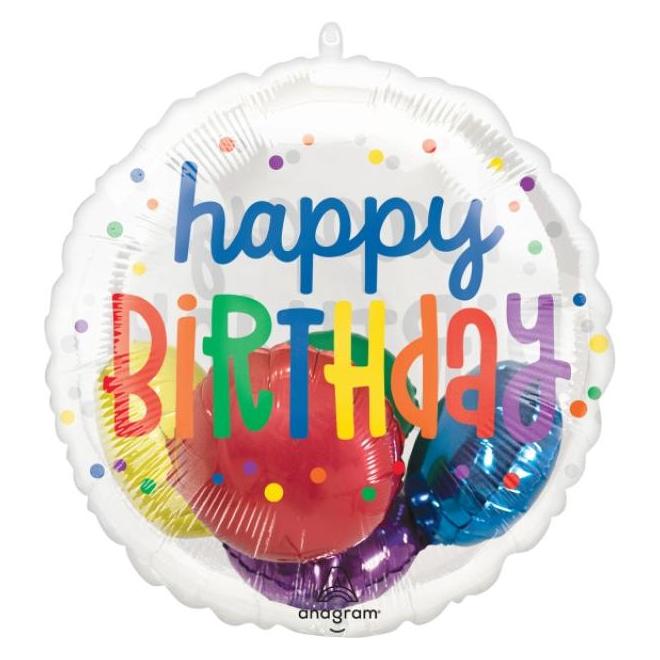 Anagram Folienballon Ballons im Ballon Happy Birthday bunt - leer (4667175)