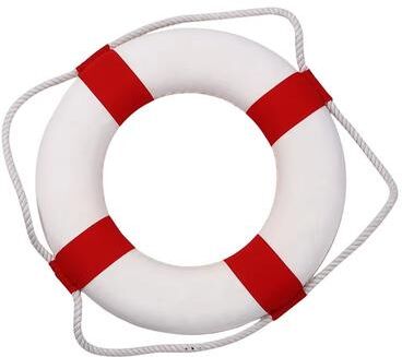 Inspired Finds Mediterranean Lifebuoy Wall Decor Nautical Hanging Ornament coral Ring