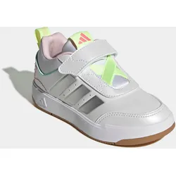 Sneaker ADIDAS SPORTSWEAR "TENSAUR SPORT 3.0 KIDS", Mädchen, Gr. 37, weiß (cloud weiß, silber metallic, clear pink), Synthetik, Textil, Schuhe Sneaker, für Kinder & Jugendliche