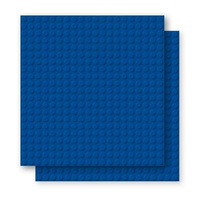 BRIXIES 225015 - Platte 20 x 20 Doppelpack blau, Bauplatten, 1 Stück