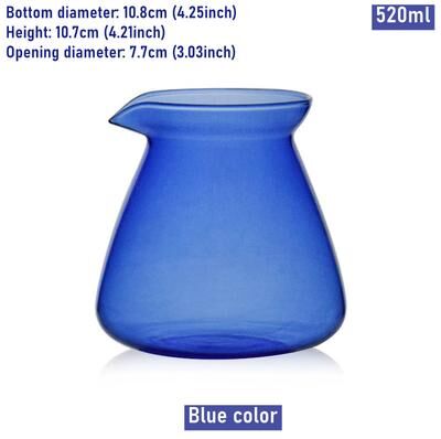 Modern Mode Marketplace Heat Resistant Glass Pour Over Coffee Server Set With Borosilicate Pot And Cups blue