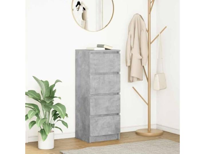 Jkghdrt Sideboard Betongrau 37,5x35x99 cm Holzwerkstoff Schrank Stauraum Glatte Oberfläche, robust, feuchtigkeitsbeständig, verformungsresistent, pflegeleicht, vielseitig, kompakt