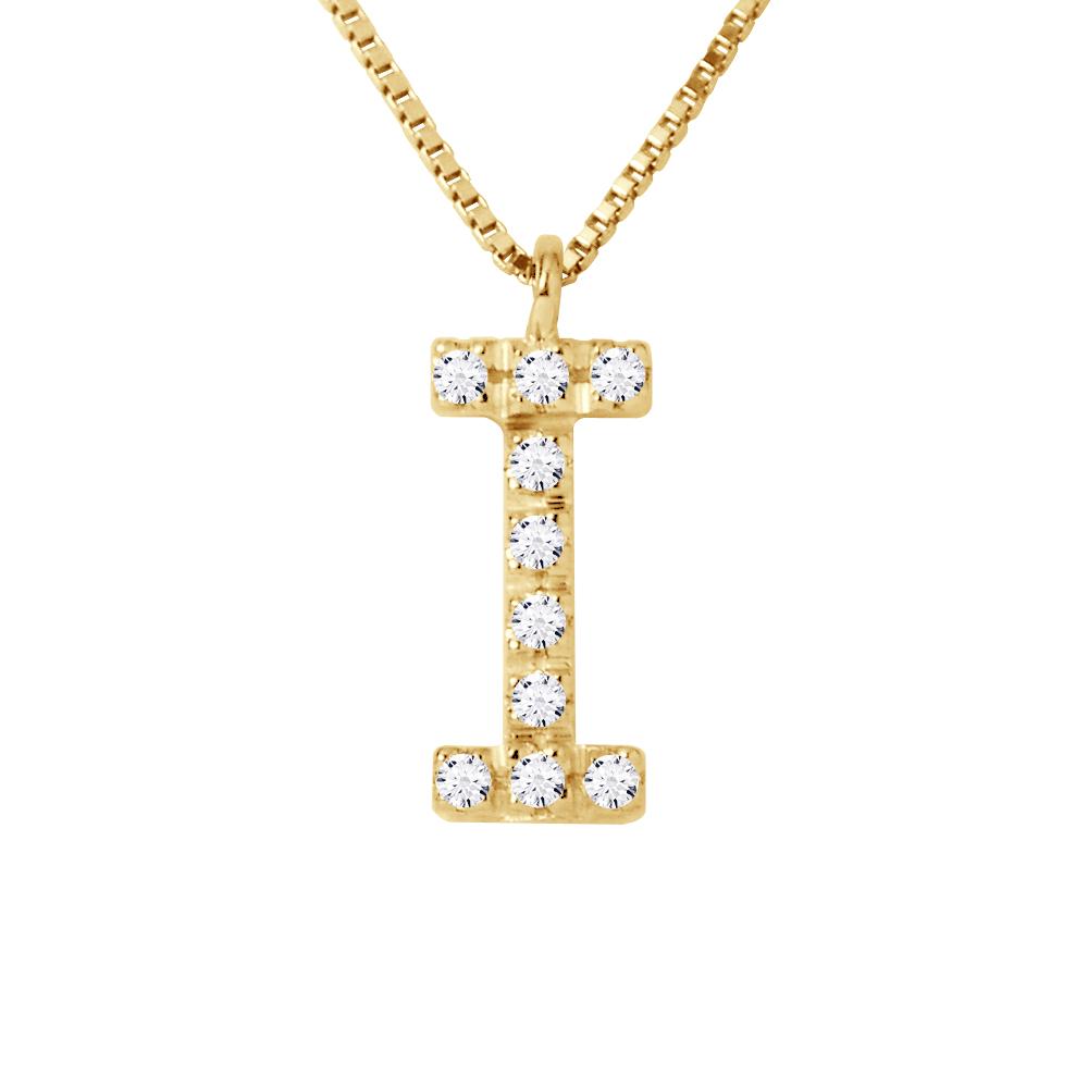 Collar ABC Diamonds 0,05 Cts BRIEF "I" Yellow Gold 18k