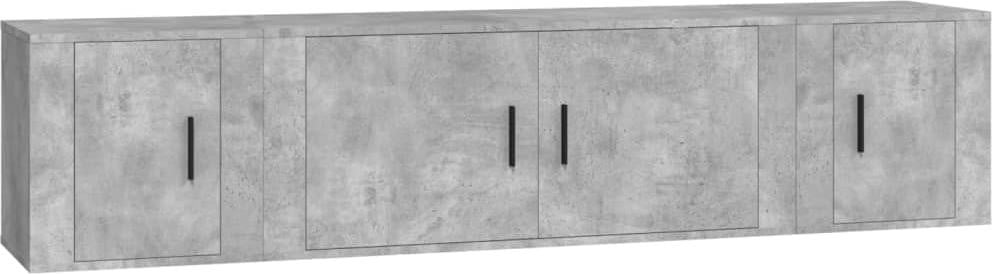 vidaXL Modern 3-delige TV-meubelset, Betonkleur, Houtvezel