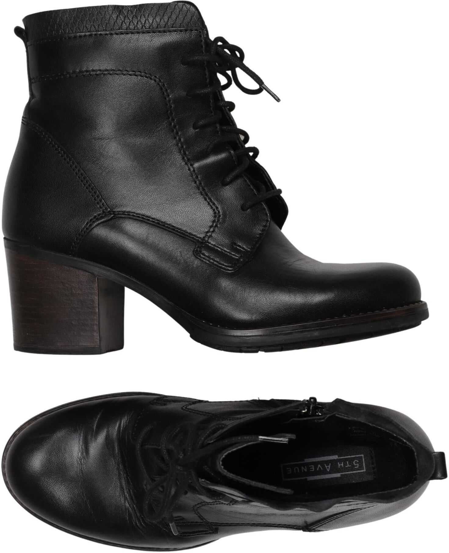 5th Avenue Damen Stiefelette, Schwarz, Gr. EU 36, Leder - Second Hand