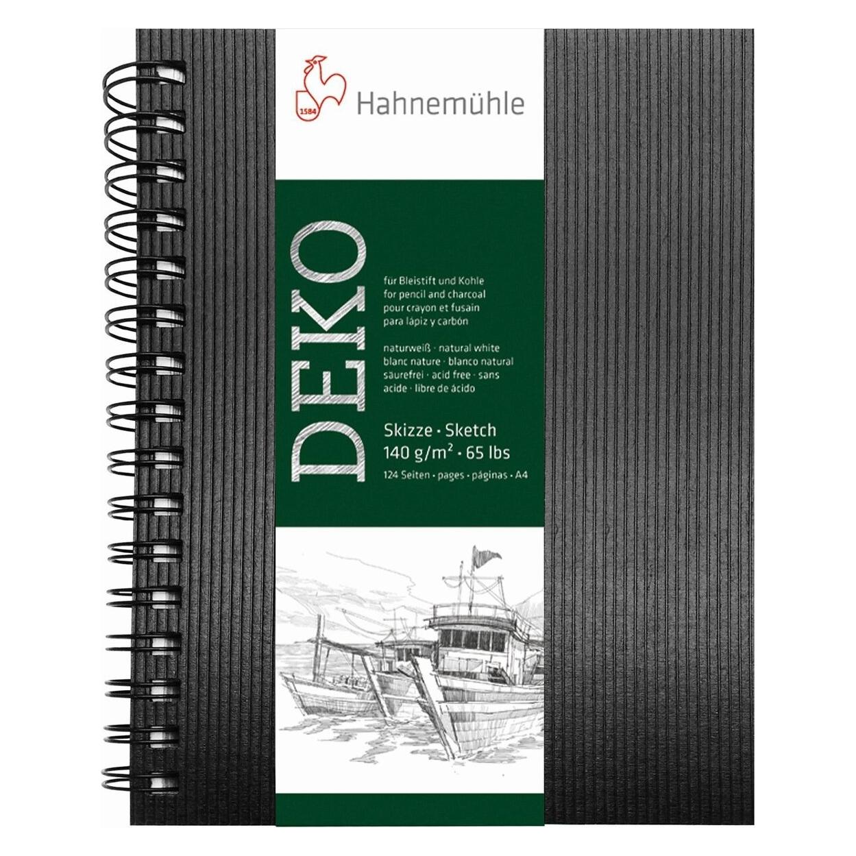 Hahnemühle Skizzenbuch A4 140g 62BL SPIRAL (A4, Speziallineatur, Harter Einband) (10-628288)
