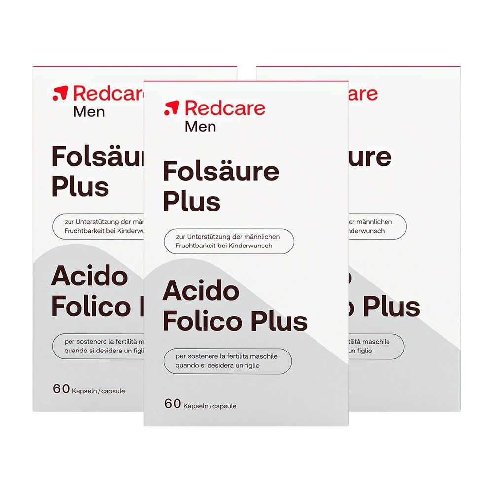 Folsäure Plus Men RedCare Kapseln 3er-Pack 3x60 St