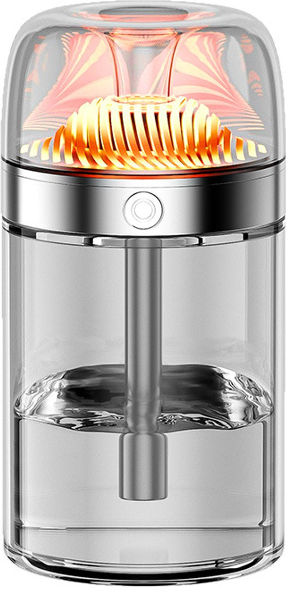 Draagbare USB Aromatherapie Luchtbevochtiger met LED Sfeerverlichting en Diffuser, Transparant