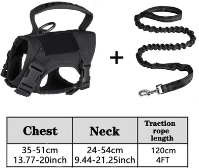 Inspire Curations TrailGuard Tactical Pet Harness & Leash Set black Set