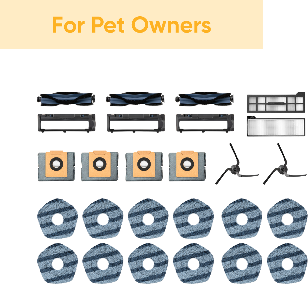eufy X10 Pro Omni with Accessories Subscription for Pet Owners bundle