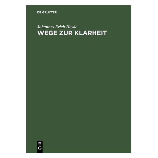 De Gruyter Heyde:Wege zur Klarheit (67772232)