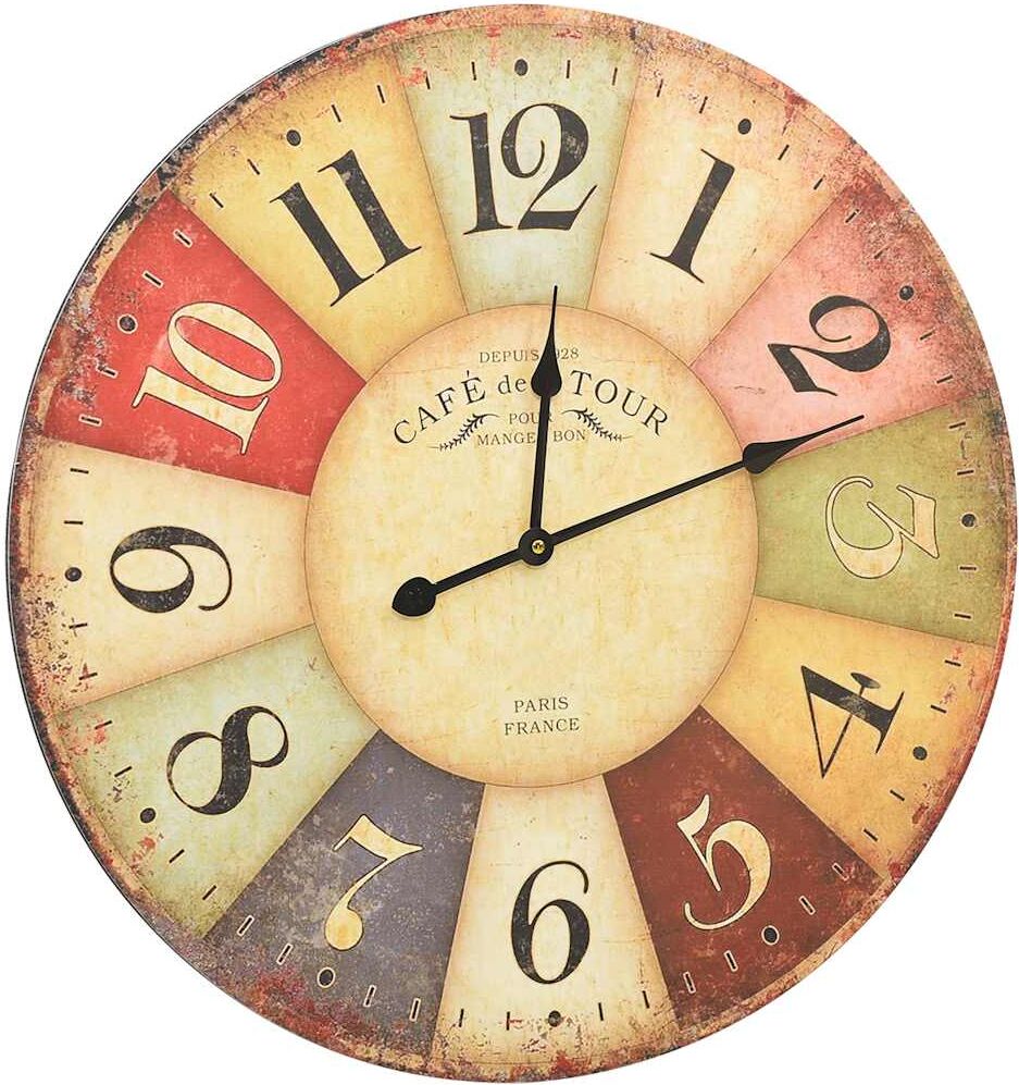 vidaXL Horloge murale vintage Colorée 60 cm