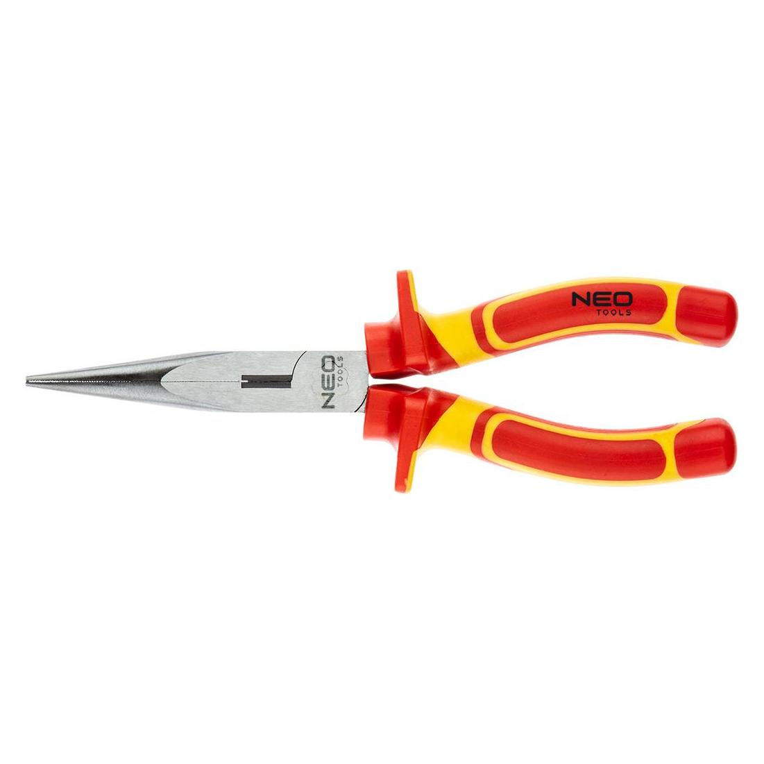 Neo Tools Long straight pliers, 200 mm 1000V, CrV, polished (200 mm) (01-225)