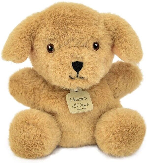 Peluche Les Doux Animaux Bébés : Chien beige - Histoire d'Ours