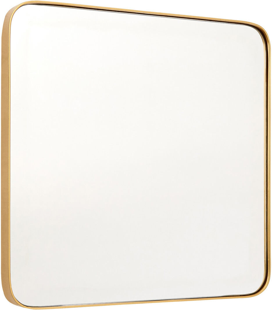 Fairmont Park Blacke Flat Mirror Gold 30cm H X 30cm W X 4cm D