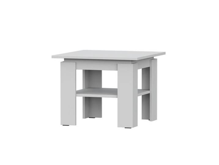 Komodee Couchtisch Sola Sto1 Zusätzliches Regal Weiß, Kunststoff, 55x43x55 cm, Wohnzimmer, Wohnzimmertische, Couchtische
