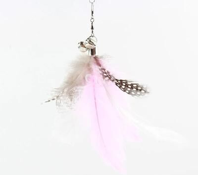Uplift Picks Colorful Feather Bell Suction Cup Interactive Cat Wand Toy b