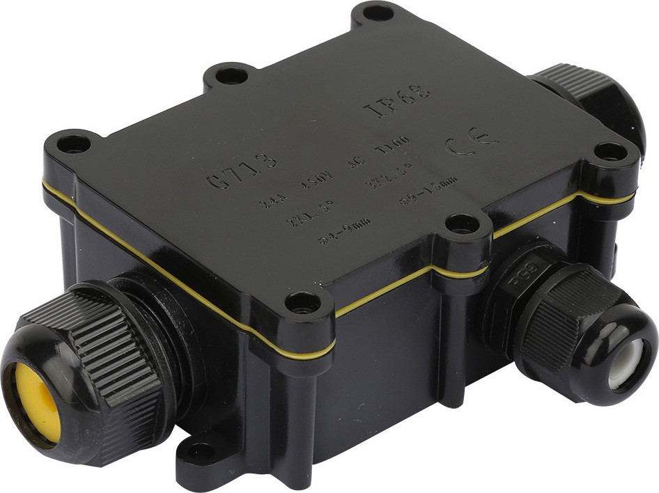 Cocosity Waterdichte IP68-aansluitdoos met drievoudige kabelklem