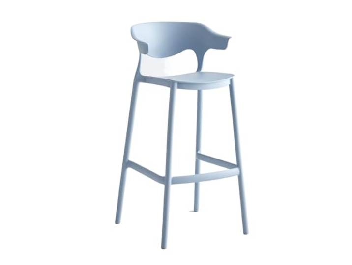 VNCdfhETs Barstuhl Barhocker Mit Rückenlehnen Stapelbare Hohe Esszimmerstühle Aus Kunststoff Barhocker(Blue)