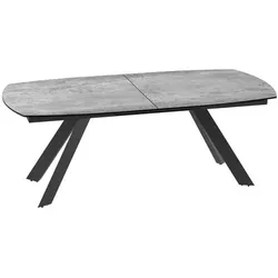 Akante Esstisch mit Auszug California 200/260 x 100 cm Keramik Silver 200
