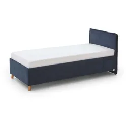 meise.möbel Polsterbett Fun 90 x 200 cm Stoff Blau Dunkelblau