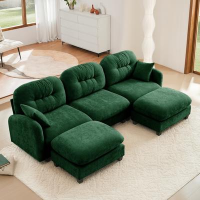 Modular Chenille Tufted Sofas Fits Bedroom, Living Rooms