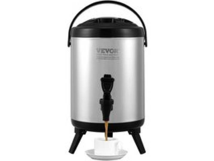 VEVOR Distributeur de Boissons Isotherme 6 L Distributeur d’Eau Chaude et Froide Non Électrique Inox Alimentaire Conservation 4-6 H Conteneur Isotherme avec Robinet Portable pour Camping Restauration