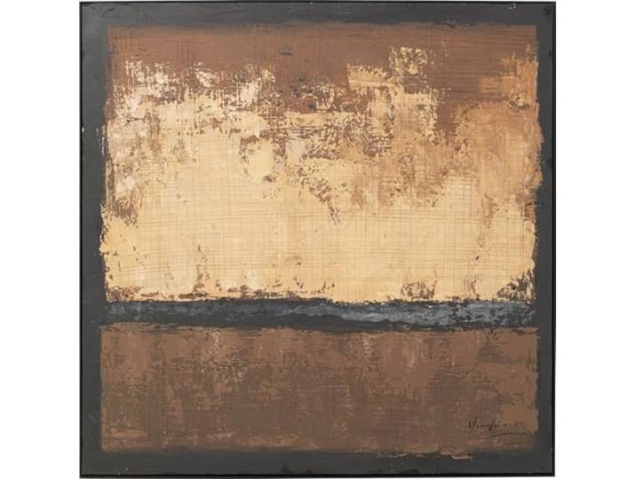 Kare Design Leinwandbild Silence, Braun, 120x120cm, Leinwandbild, Massivholz Rahmen, Modern, Abstrakt, Wandbild, Wohnzimmer