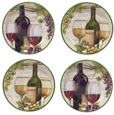 Certified International Meadow Brook 38 oz. Soup/Pasta Bowls, Set of 4, 2 Assorted Designs - 38 Oz.