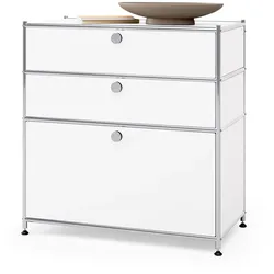 Tchibo - Kommode Metall »Cn3« mit 3 Schubladen - 77x40x84,5cm - chrom -