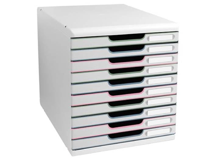 Exacompta - MODULO A4 Autentik - Classeur 10 tiroirs fermés A4+