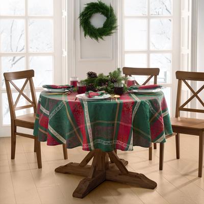 Threadmade Merry and Festive Jacquard Tablecloth