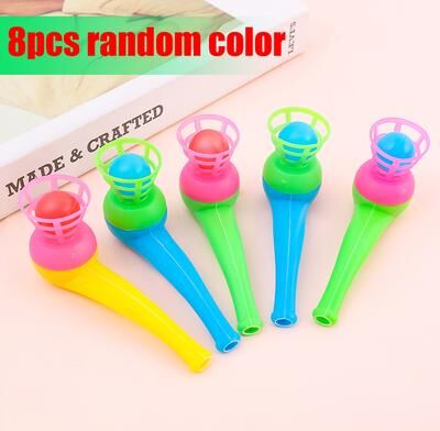 Top Demand Picks Classic Magic Floating Blow Ball Toys, 2 8pcs Colorful Plastic Tube Set, Childrens Puzzle Toys, Baby Balance Training 8pcs Random