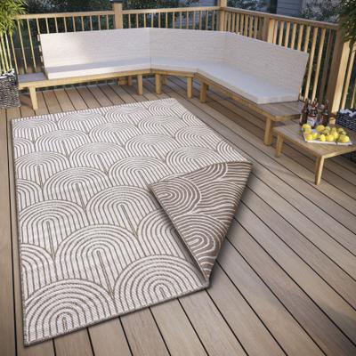 Outdoorteppich HANSE HOME "Pangli, Wendeteppich", beige (linen), B:80cm H:5mm L:150cm, Polypropylen (PP), Teppiche, Outdoorteppich, In-& Outdoor, Teppich, Wetterfest, Balkon, Garten, Wohnzimmer, Modern
