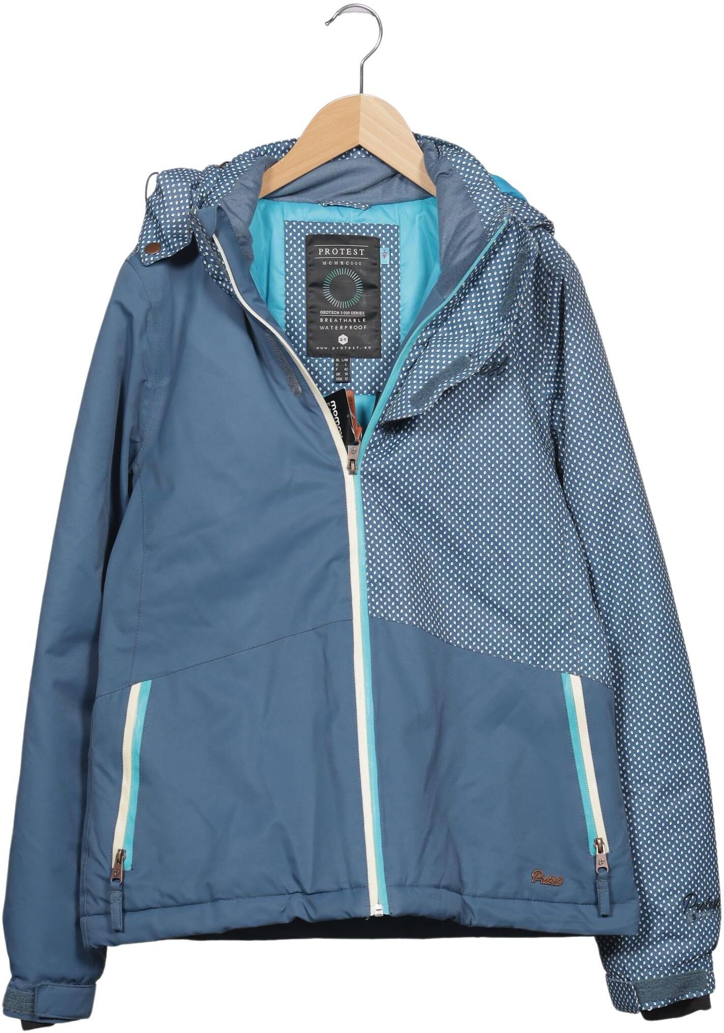 Protest Damen Jacke, Hellblau, Gr. L, Synthetik / Tex / Membran - Second Hand