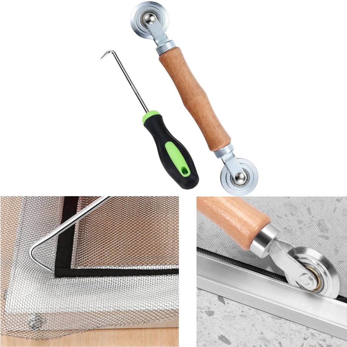Wheel Tool Reparatieset voor horren - 2 stuks - Gereedschap voor het installeren, vervangen en oprollen van dunne schuifhorren