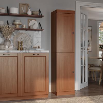 "Palace Imports 100% Solid Wood Tall Narrow Shaker Pantry Cabinet, 16.5"" W x 71.5"" H"
