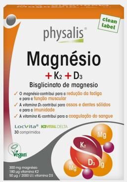 PHYSALIS MAGNESIO + K2 + D3 30 COMPRIMIDOS