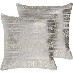DEKOKISSEN 2er-Set Silber 50/50 cm Oujda