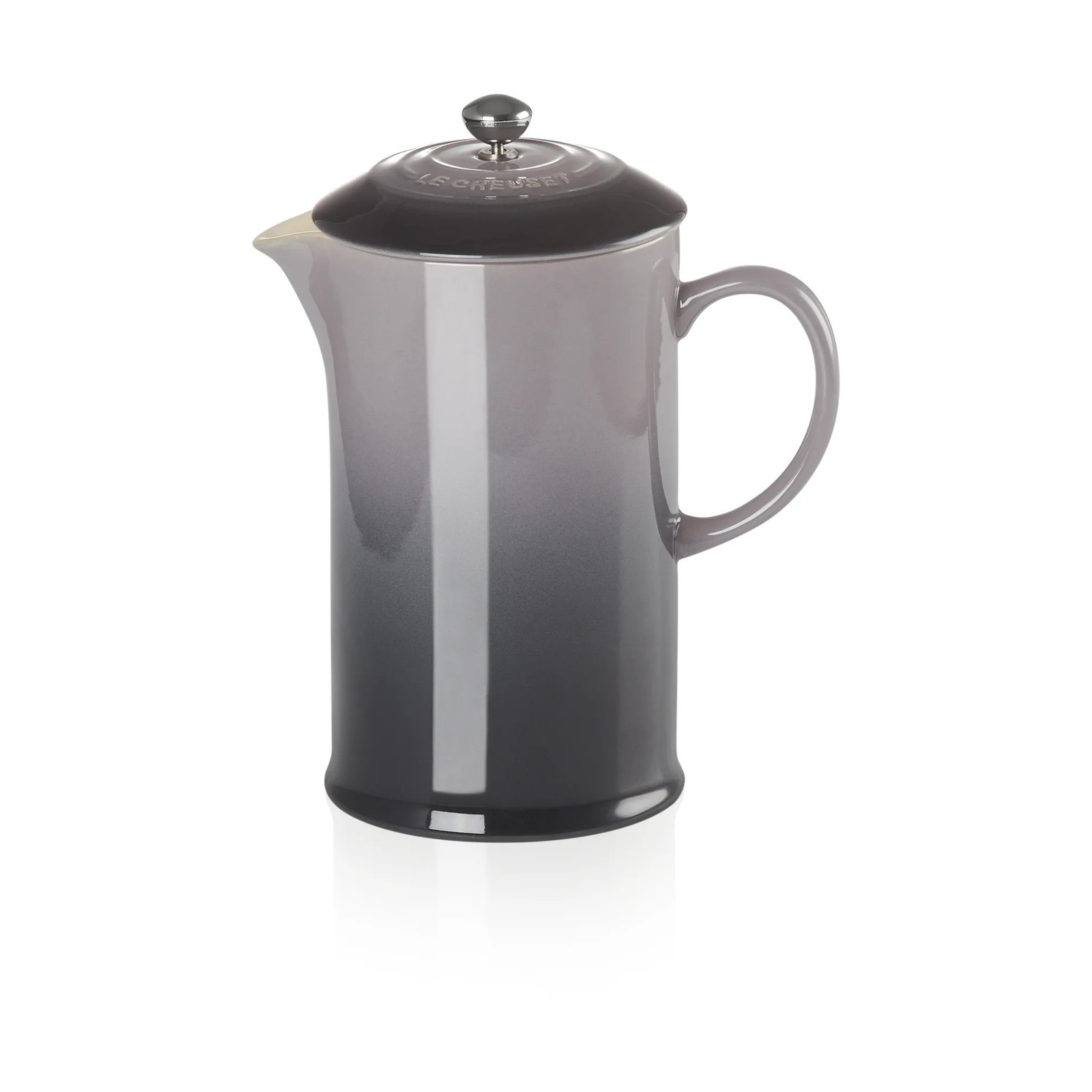 Le Creuset Cafetière French Press van aardewerk met roestvrijstalen stamper, 1 liter, Flint